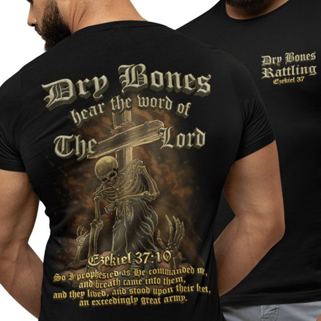 Dry Bones Rattling Print Men's Short Sleeve TShirt