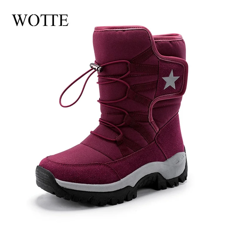 Snow Boots Men Waterproof Mens Winter Boots With Fur Winter Shoes Nonslip Men Boots Platform Thick Plush Warm Botas Dropshipping