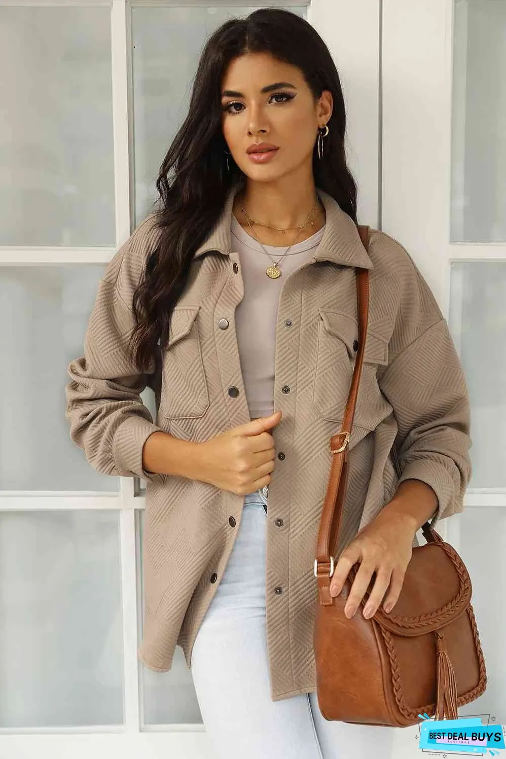 Snap Down Collared Jacket