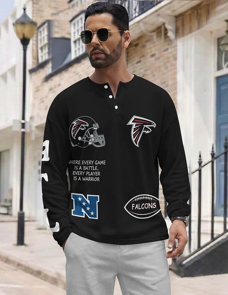 Atlanta Falcons  Long Sleeve Henley Shirts & Pants set