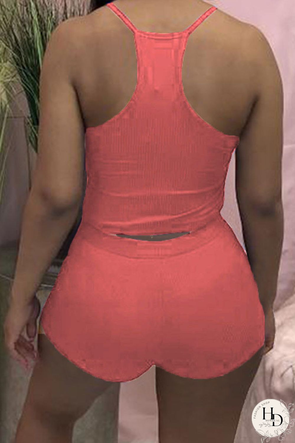 Black Casual Solid Patchwork Spaghetti Strap Sleeveless Two Pieces