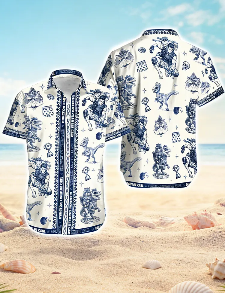 Men's Dungeon Crawler Carl Donut And Mongo Hawaiian Shirt