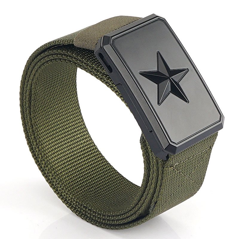 Five-star magnetic buckle tactical nylon belt / [viawink] /