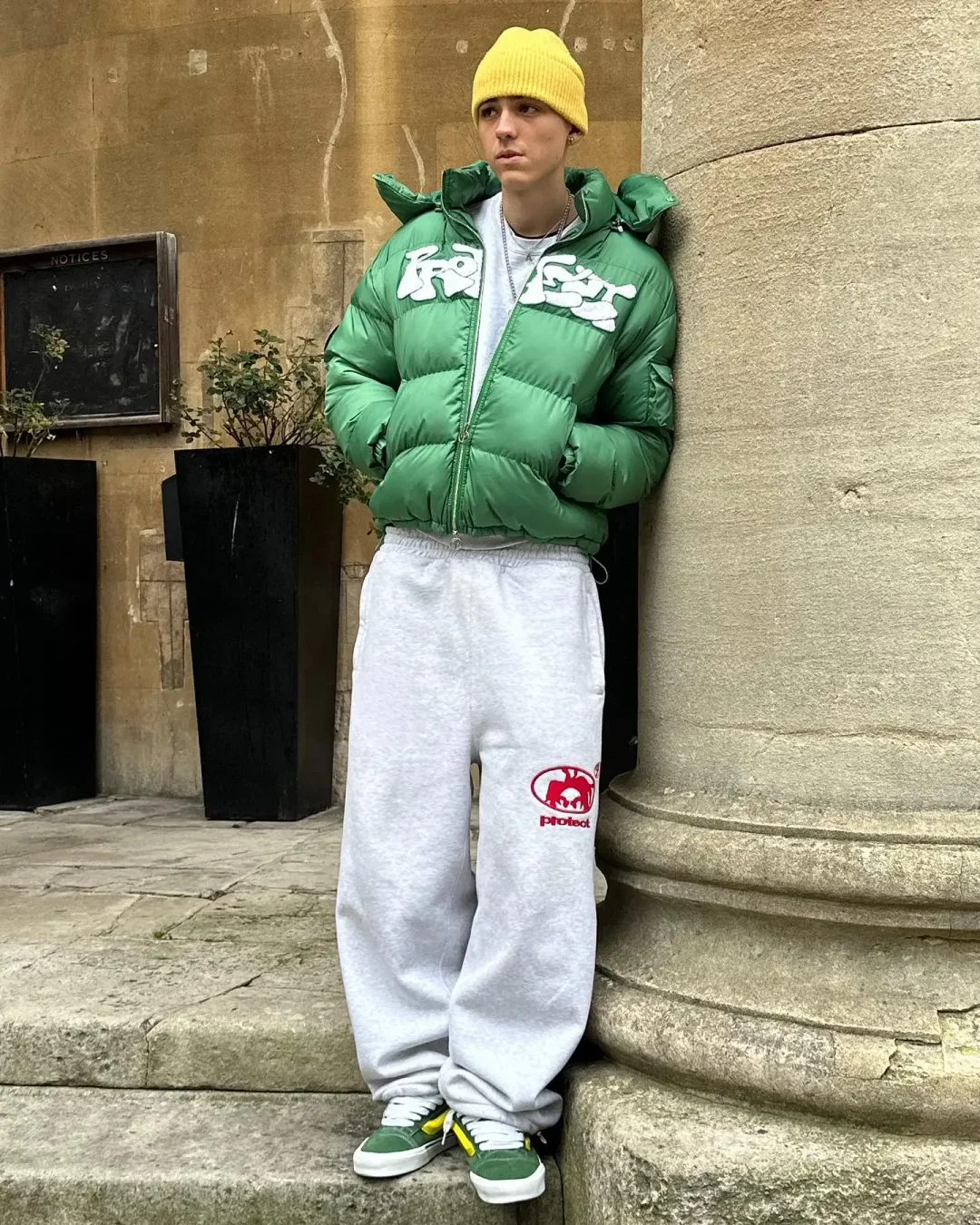 Aonga Hip Hop Letter Embroidery PROTECT Casual Fashion 2025 New Sweatpants Men Women High Waisted Joggers Y2K Drawstring Cargo Pants aonga