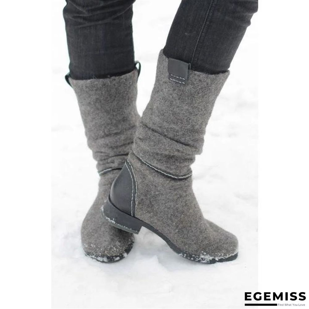 Comfortable Low Heel Suede Boots | EGEMISS