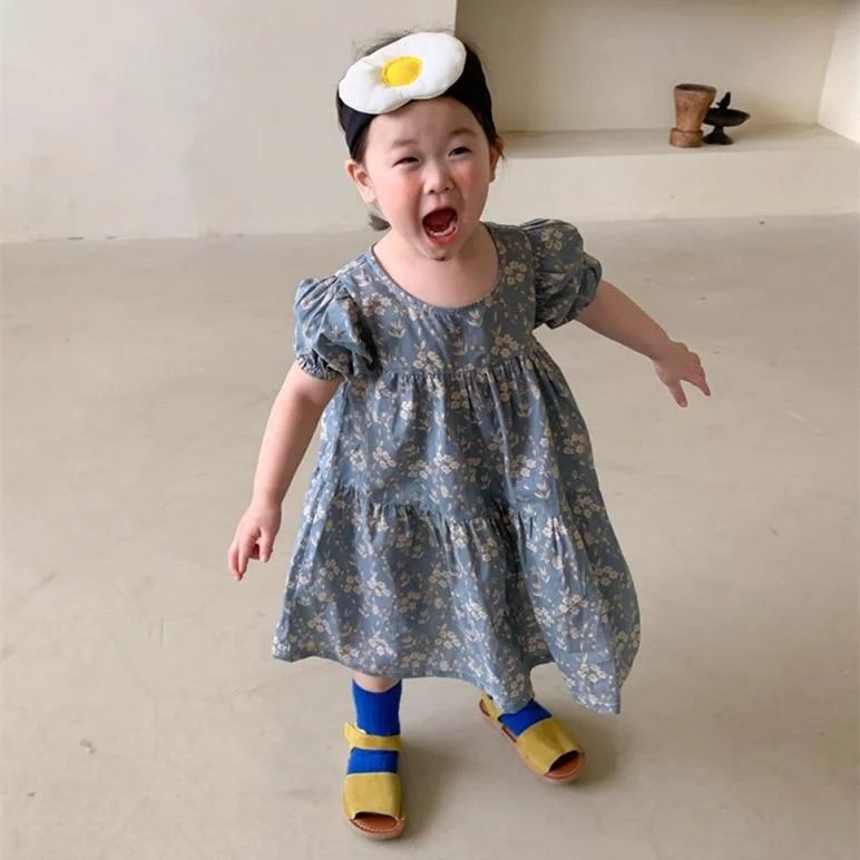 New Black Baby Spring Summer Girls Dress Kids Teenagers Children Clothes Outwear Special Occasion Long Sleeve High Quality