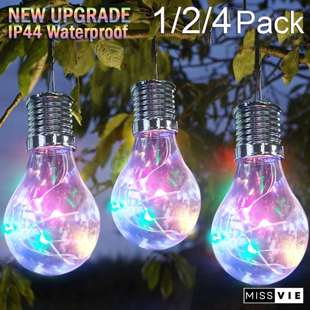 Solar Bulb Outdoor Garden Waterproof Panels LED 12V Light Lamp Camping Christmas