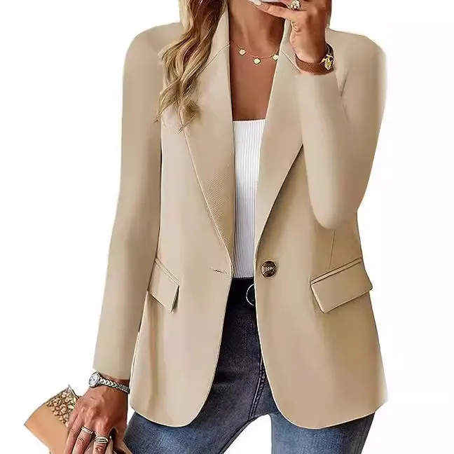 Brownm Brownm Explosion Autumn Long Sleeve Solid Color Cardigan Small Suitcase Woman