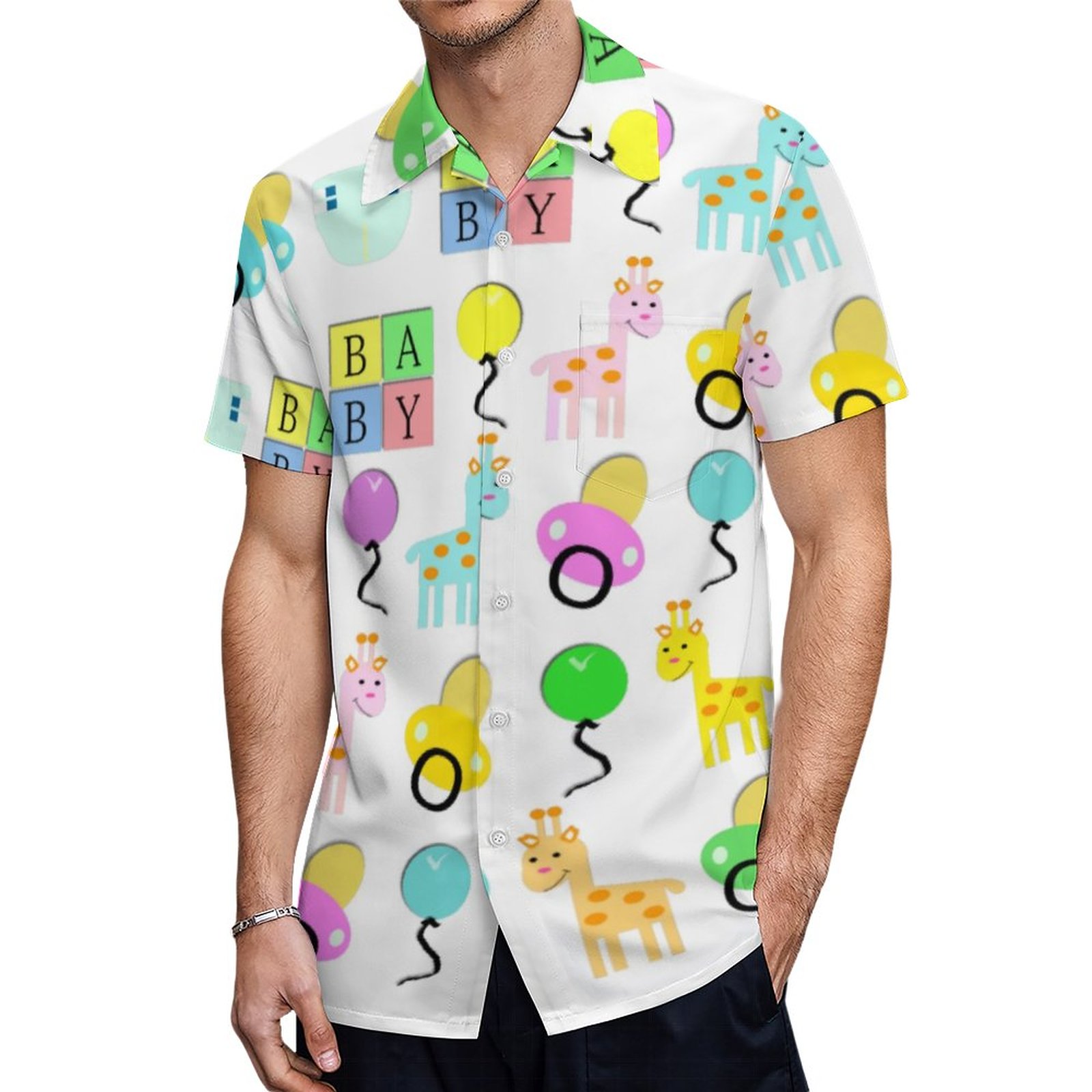 Adult Baby Wear Abdl Baby 4 Life 2017 Hawaiian Shirt Mens Button Down Plus Size Tropical Hawaii Beach Shirts