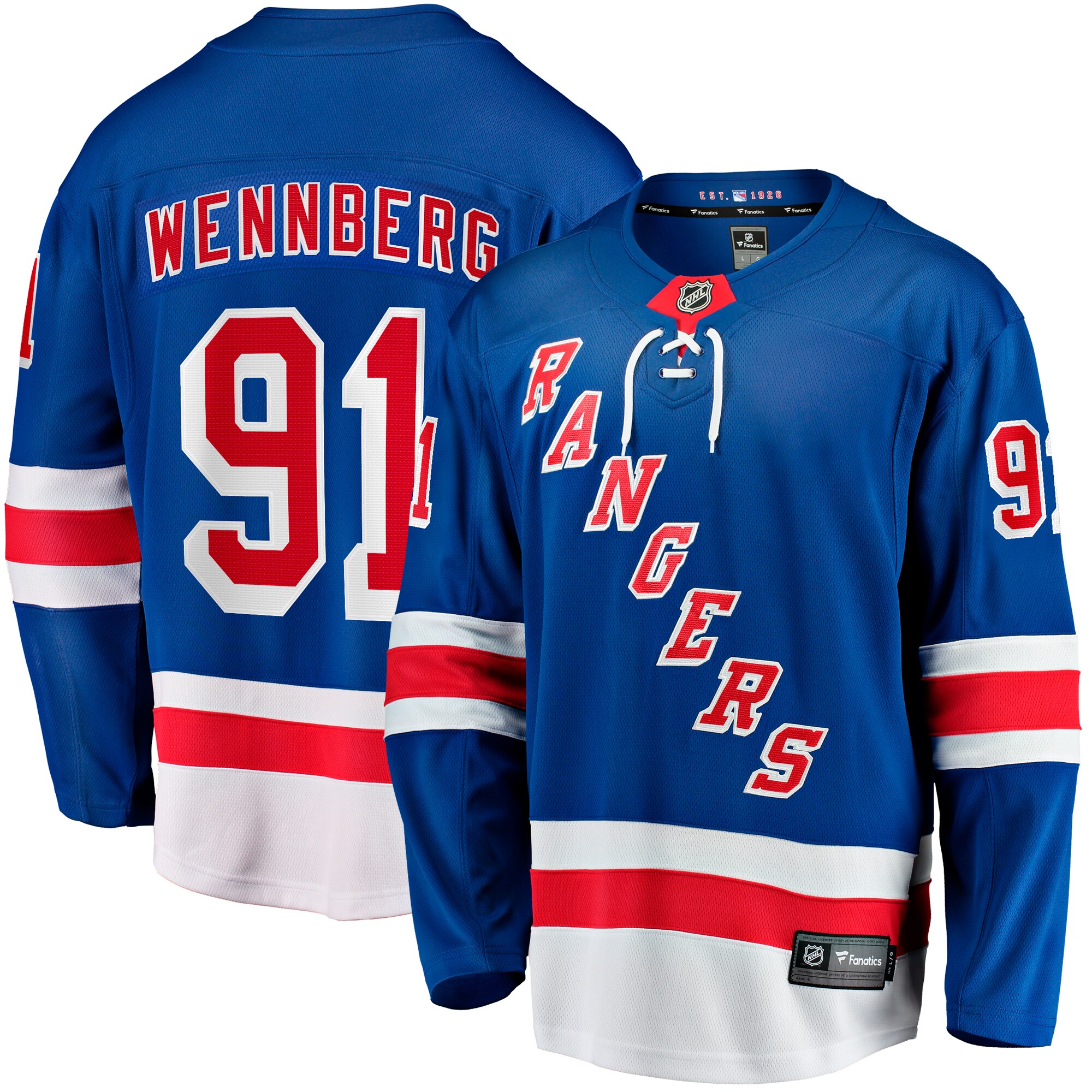 Alexander Wennberg New York Rangers Fanatics Home Breakaway Jersey &ndash; Blue mysite