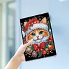 50 Pages DIY Xmas Cat A5 Special Shaped Diamond Painting Notebook