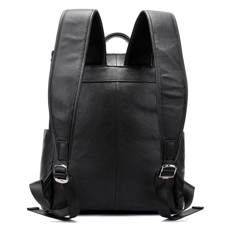 Men's Casual Large Capacity Leather Outdoor Climbing Bag Backpack Shoulder Bag