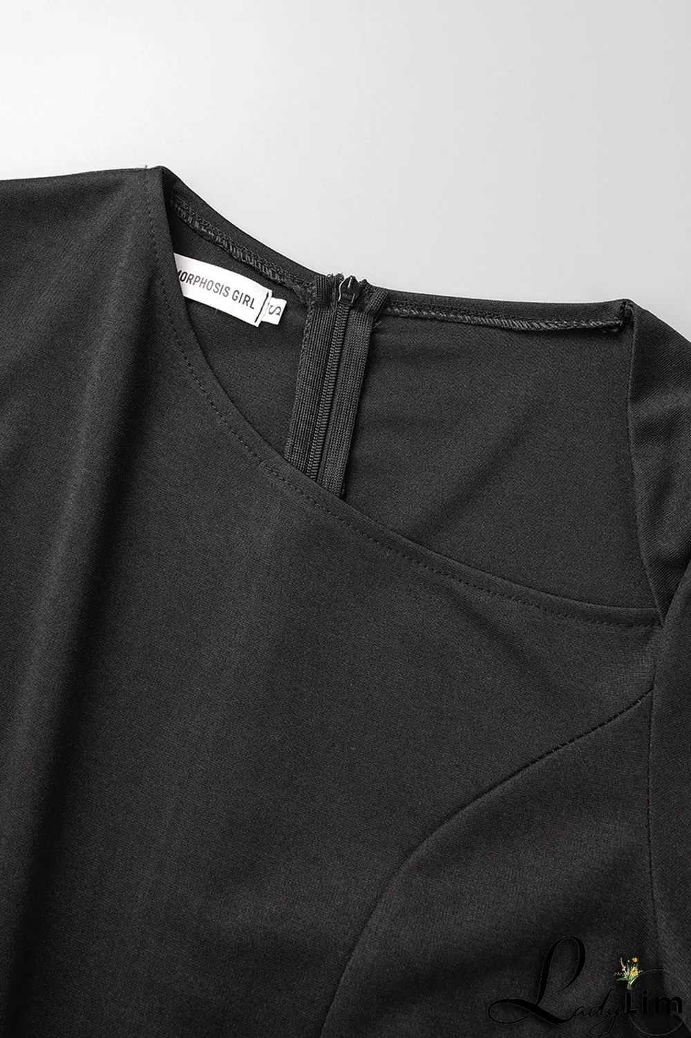 Rose Red Casual Solid Bandage Patchwork Fold Asymmetrical Collar One Step Skirt Dresses