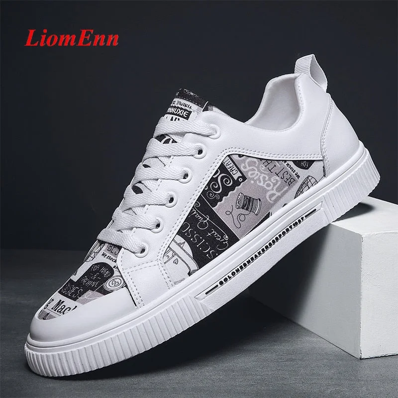 2021 Spring Graffiti Yellow White Sneakers Women Flat Shoe Tennis Female Summer Casual Sport Vulcanized Shoes Woman basket femme