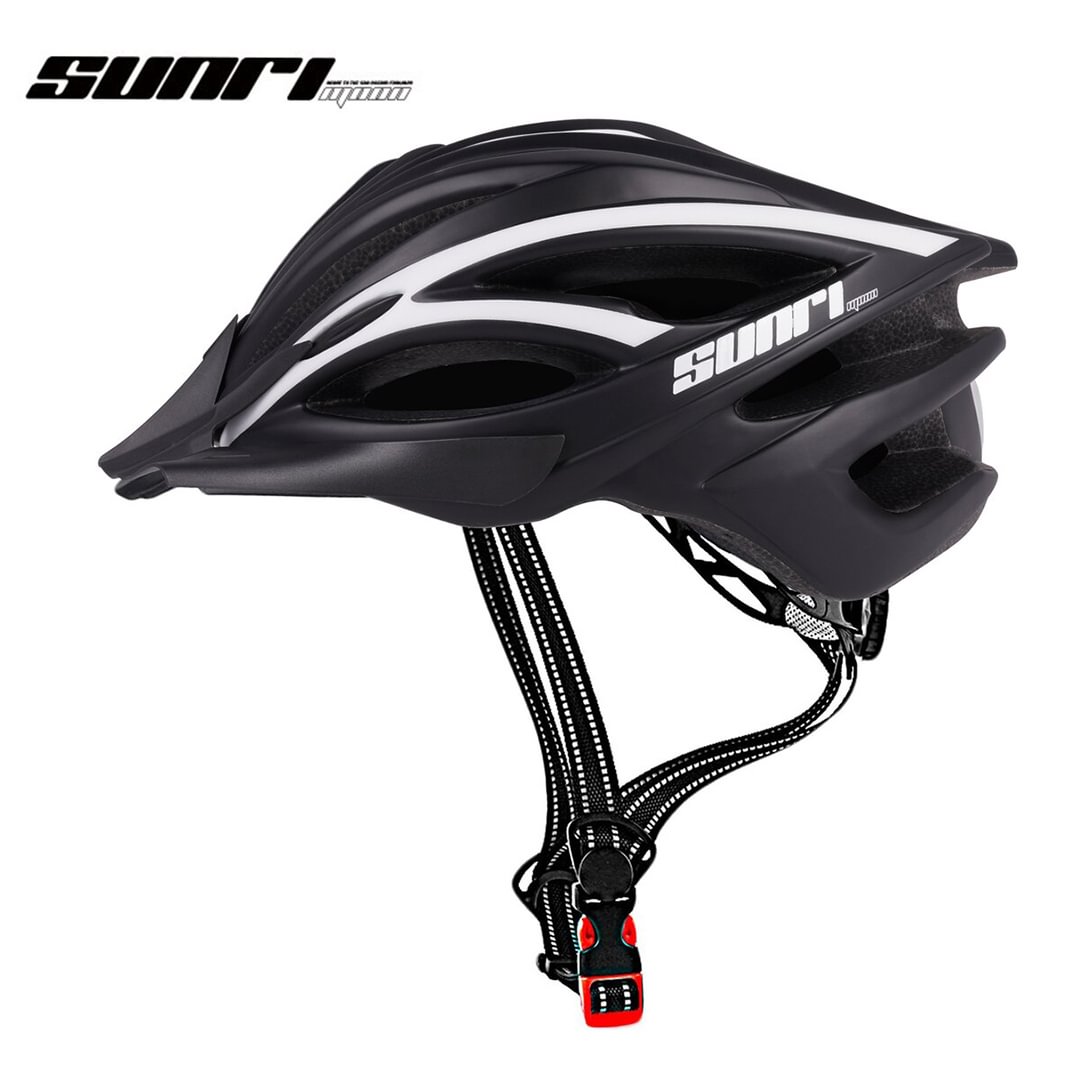 X AUTOHAUX Adult Cycling Helmet Adjustable Size Mountain Bike Helmet with Long Sun Visor and Rear Light 