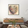Flower Heart - 11CT Stamped Cross Stitch 50*50cm tapestrymarket