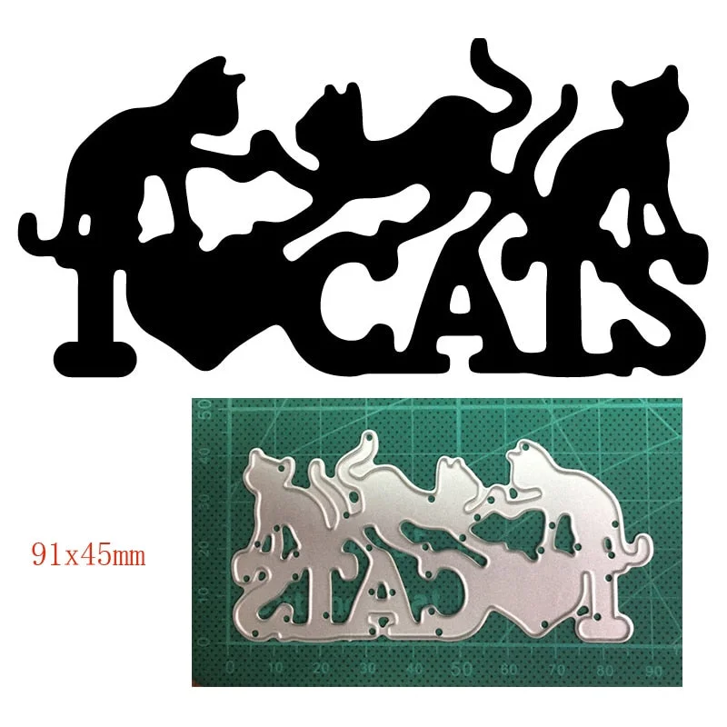 Fox Bear Owl Craft Dies Metal Cutting Dies Cut Die Mold Cat Catching Butterfly Scrapbooking Dies Paper Knife Mould Blade Punch