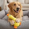 Cute Duck Dog Squeak Toys with Built-in Squeaker Puppy Teething Interactive Chewing Plush Toy for All Breed Sizes To Keep Them Busy