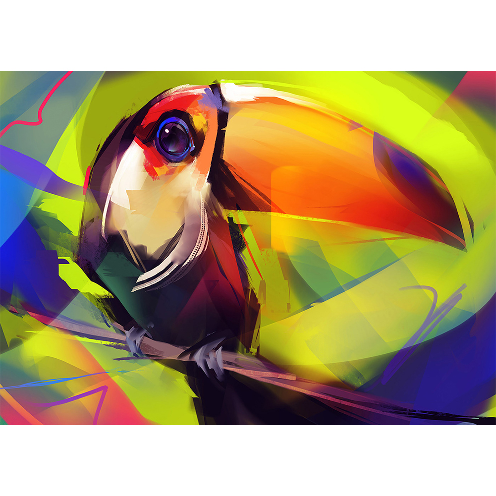 

50*40CM - Round Drill Diamond Painting - Birds, 501 Original