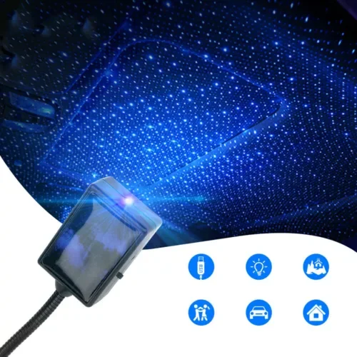 Dronehint USB Connect Car Roof Rotating Romantic LED Sky Starry Projector Light Blue Parts (For: Acura) Parts