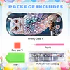 (US Local)Owl Pattern DIY Diamond Pencil Case Pens Brushes Accessories Travel Pencil Box