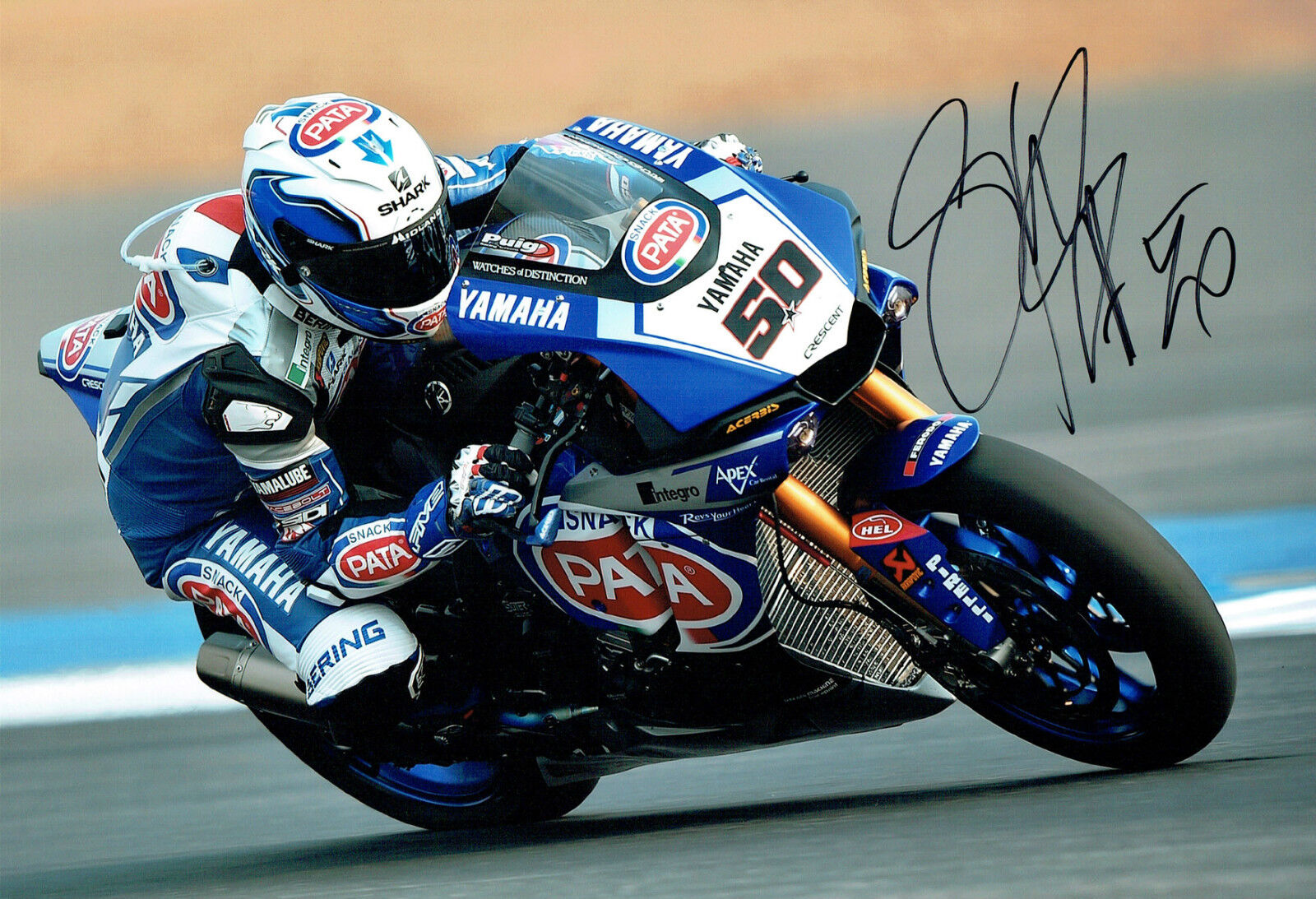 Sylvain GUINTOLI SIGNED Autograph 12x8 Photo Poster painting YAMAHA Rider AFTAL COA