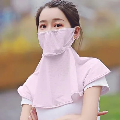 Ice Silk Jacquard Breathable Sunscreen Shawl Mask
