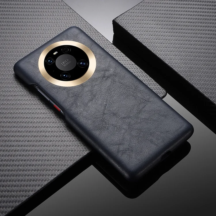For Huawei Mate 50 Pro Case Luxury Genuine Leather Case Business Protective Back Cover For Huawei Mate 50