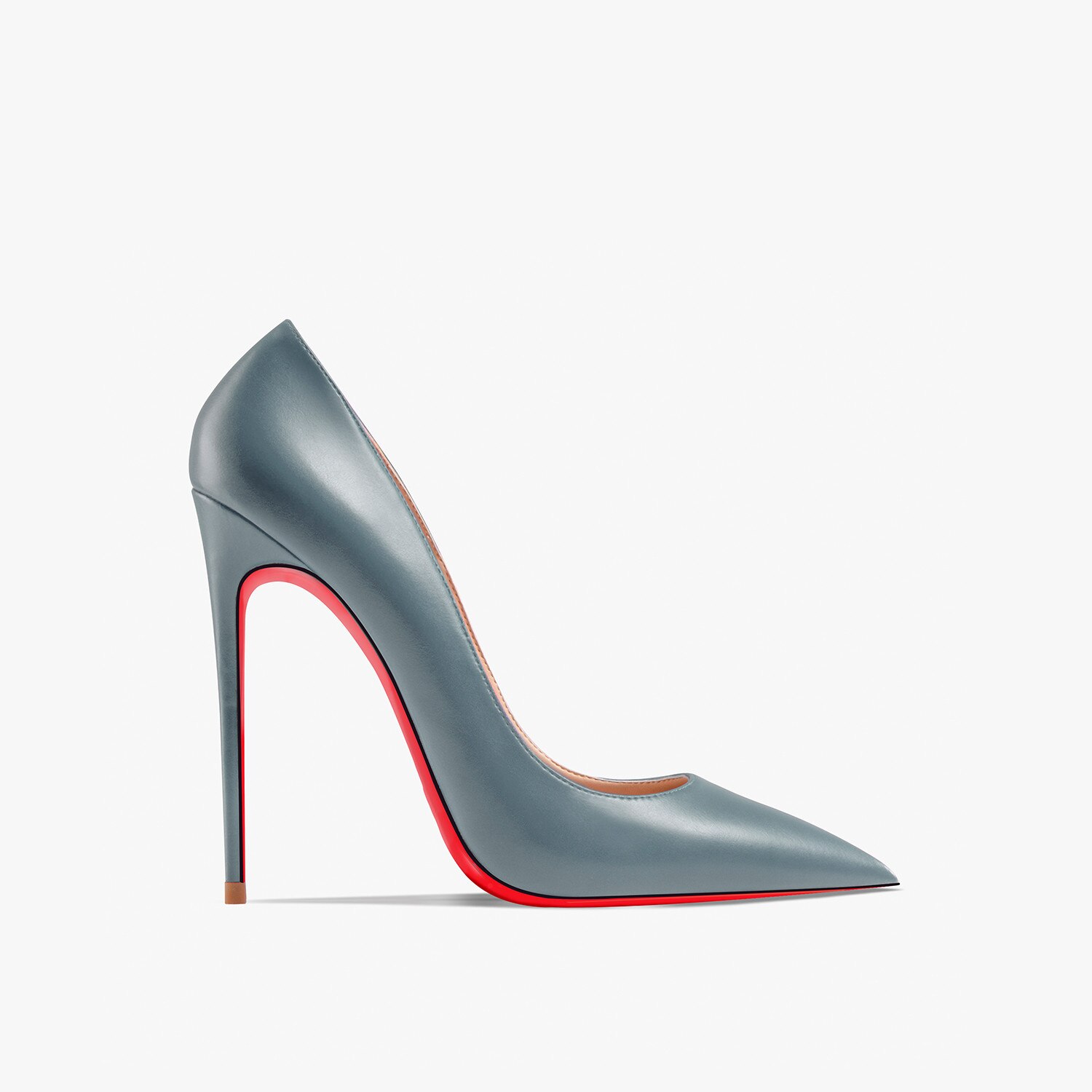 Women's Red Shiny Bottom High Heels High Heels 12 Cm Matte Party Pointed Wedding Shoes
