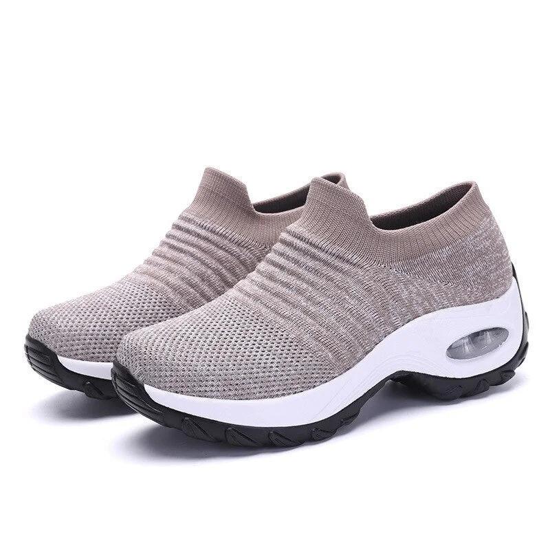 2021 Women Sneakers Running Shoes Sports Shoes Breathable Mesh Comfortable Platform Shoes Air Cushion Sneaker Lightweight