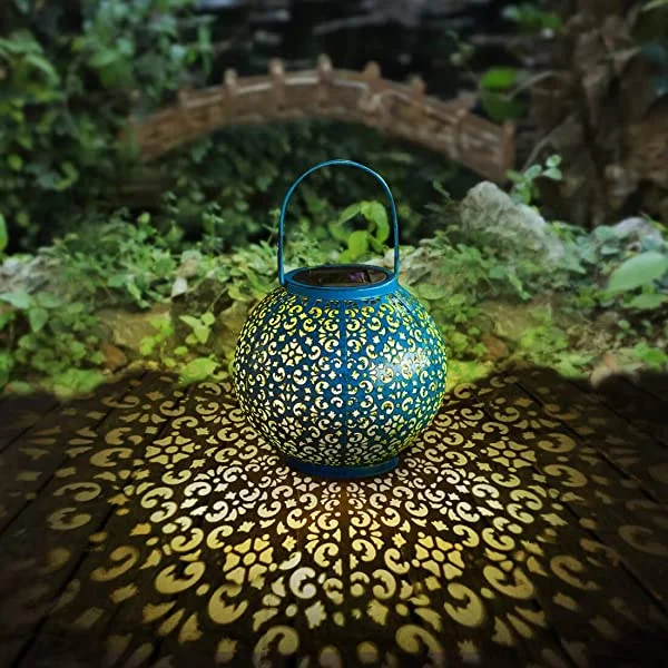 Solar Metal Large Lantern Outdoor Chandelier Decorative Garden