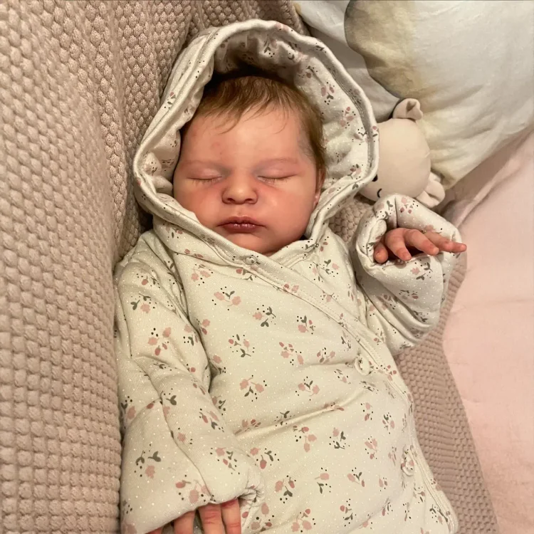 [New Series] 20" Handmade Lifelike Reborn Brown Hair Baby Girl Named Raisina：Realistic Reborn Baby Dolls By Rsgdolls®