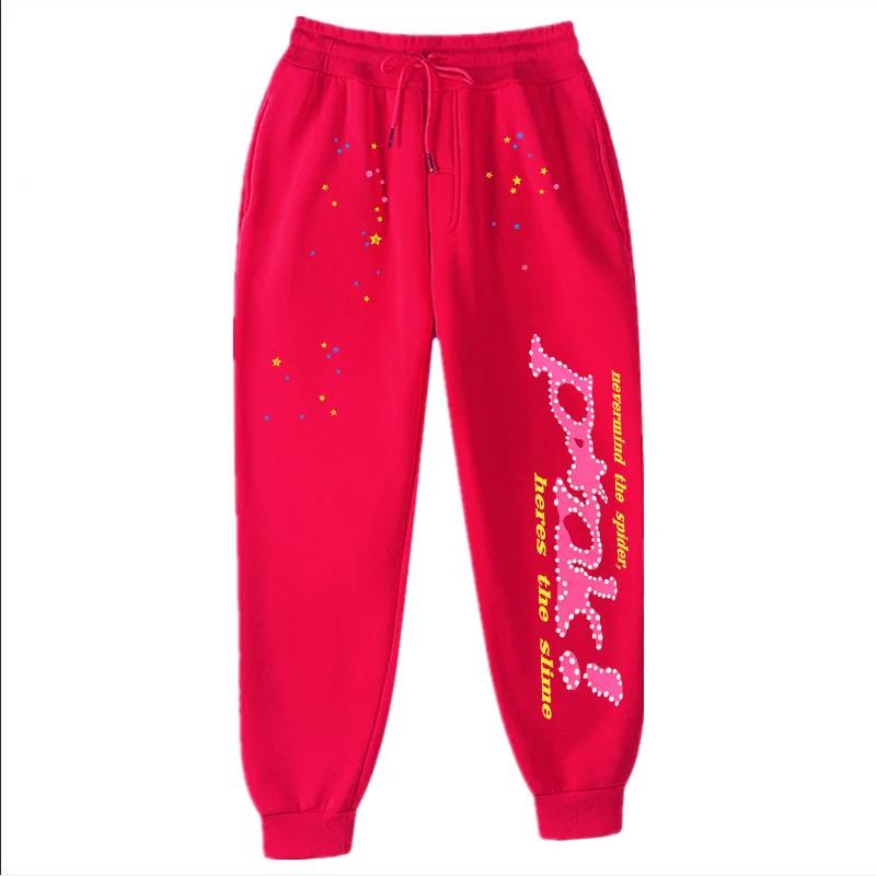 Pink Sports Pants Unisex Hip Hop Leggings Men'S Guard Pants