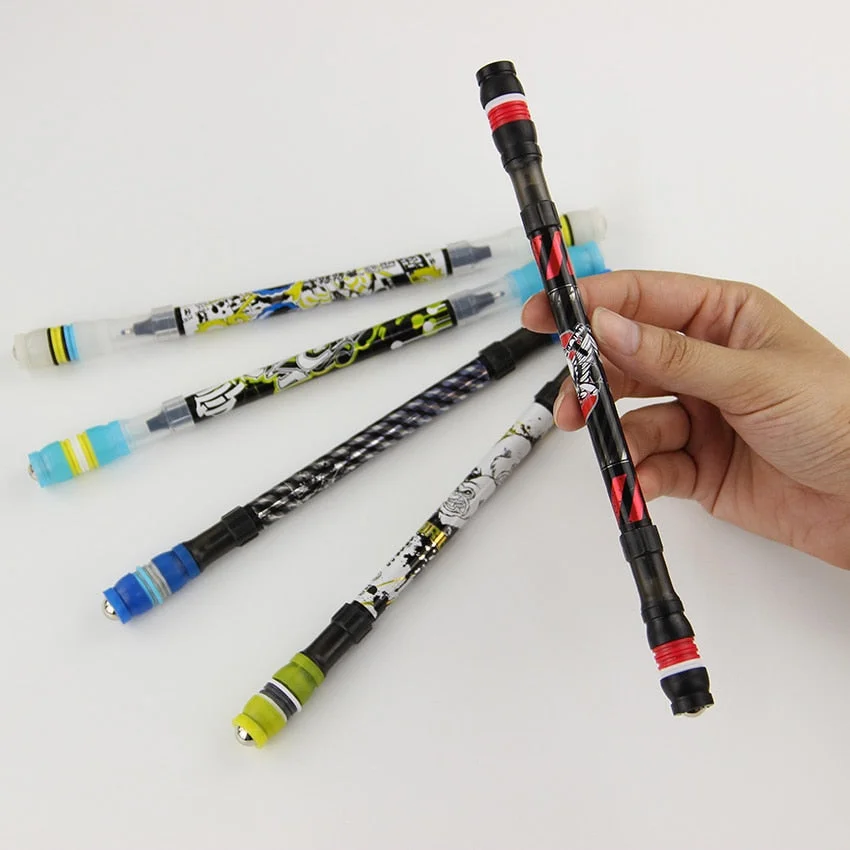 1 PC Penspinning Non Slip Coated Spinning Pen Champion Rolling Pen Ball Point Improve Chile'S Learning Office Supplies