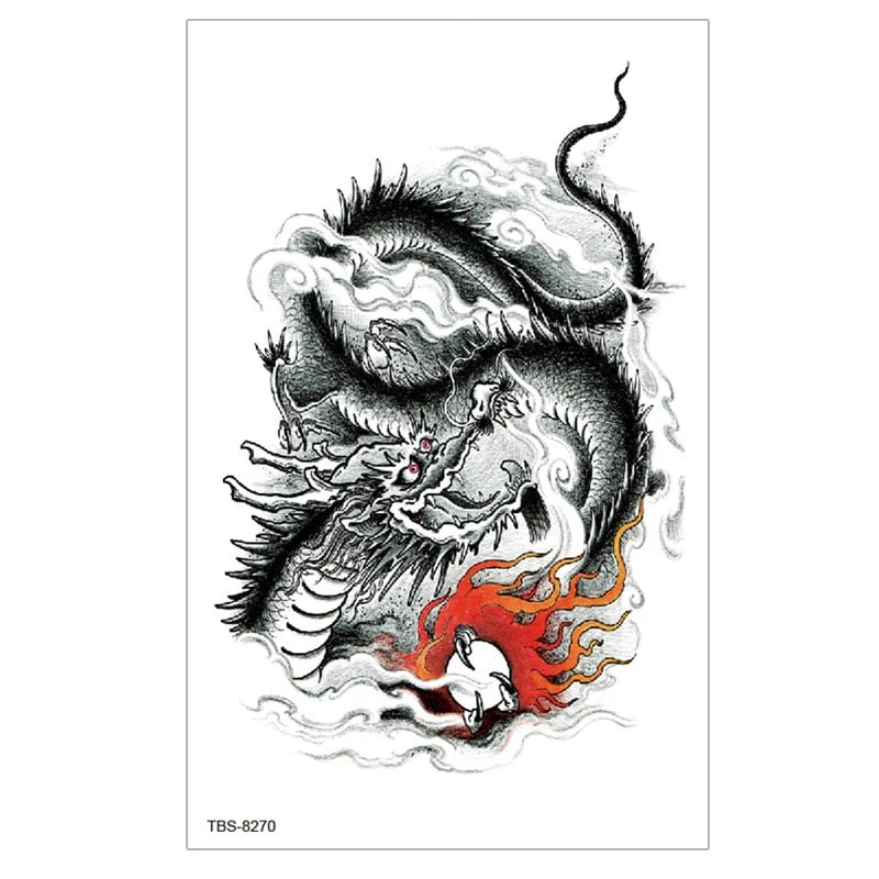Waterproof Temporary Tattoo Sticker Lion Wolf Tiger Forest Tattoos Girl Mermaid Body Art Arm Fake Sleeve Tatoo Women Men