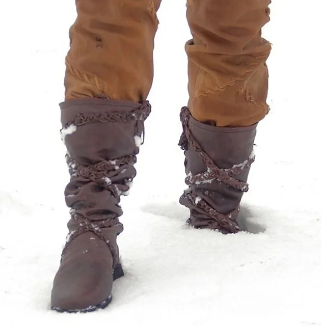 Vintage Medieval Renaissance Shoes Flat Jazz Boots Pirate Viking Crusader Solid Colored Fancy Dress Men's Women's Unisex Pirate Halloween Carnival Masquerade Performance Casual Daily LARP Adults'