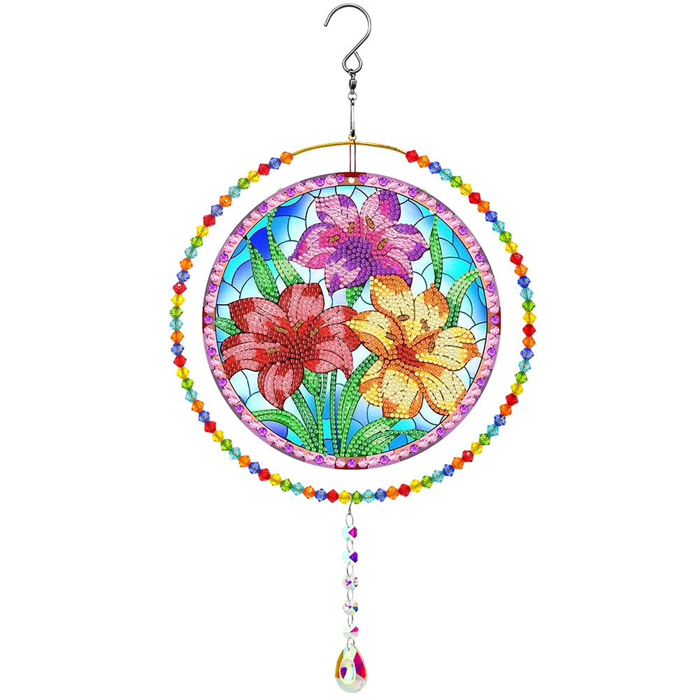 DIY Flower Suncatcher Diamond Painting Hanging Pendant Crystal Painting Ornament