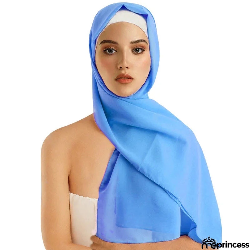 Women's Polyester Head Wrap Quick-Dry Solid Pattern Trendy Scarves