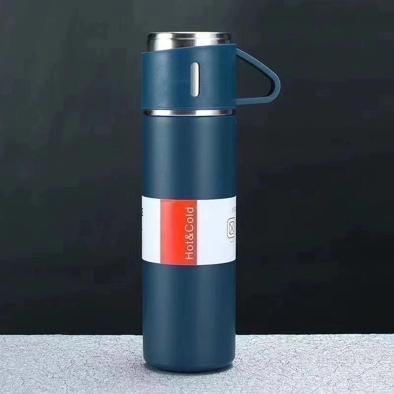 2 Pieces Casual Solid Color Stainless Steel Water Bottles 1 Set2