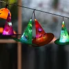Halloween LED Luminous Witch Hat Kids Costume Hanging Glowing Cap Decor