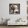 Winter Window Scenery-14CT Stamped Cross Stitch 50*50cm/19.69*19.69in tapestrymarket