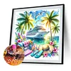 Diamond Painting-DIY Full Round Drill Seaside Vacation