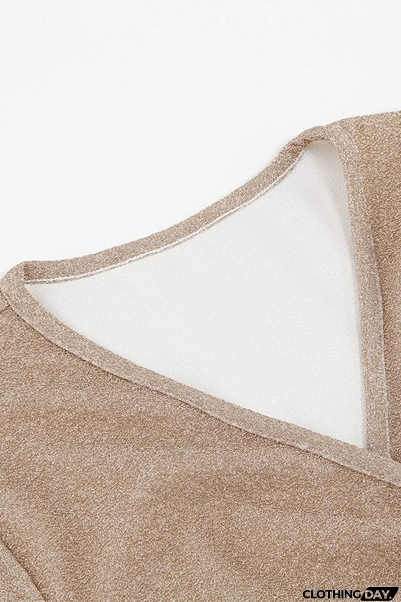 Sweet Elegant Solid Bronzing Sequins V Neck One Step Skirt Dresses(3 Colors)