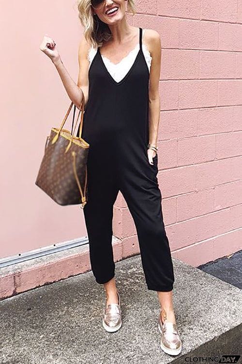 Pockets Slip Jumpsuit