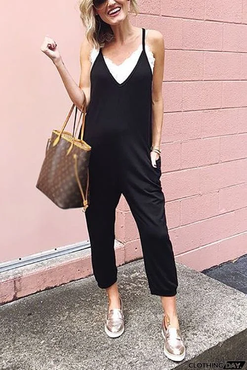 Pockets Slip Jumpsuit
