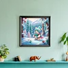 Diamond Painting-DIY Full Round Drill Snowy Bear In Forest
