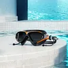 Big Frame Anti-Fog Swim Glasses Adjustable Wide View Swim Goggles for Swimmers
