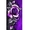 Diamond Painting - DIY Full Round Drill Purple Rose(85*45 CM)