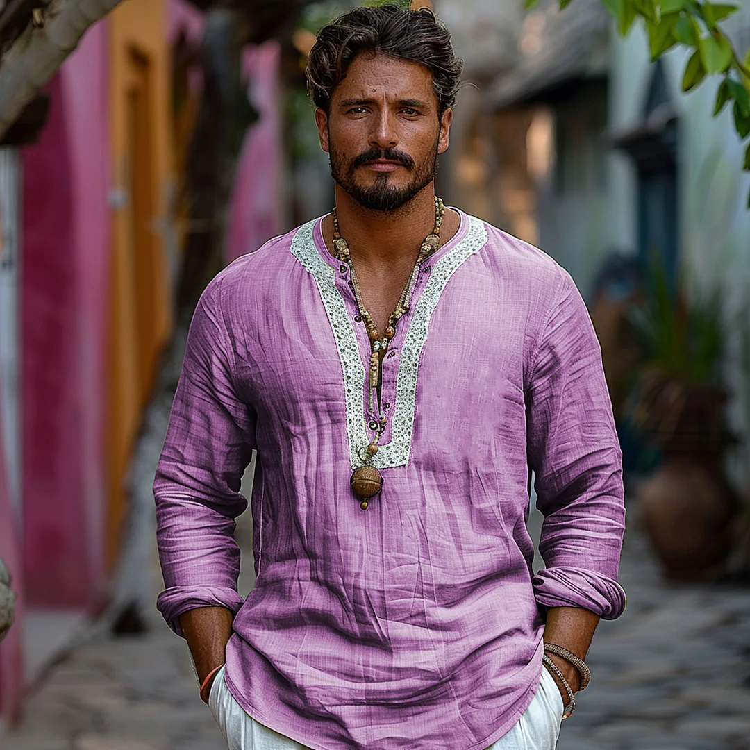 Simple Casual Lace Design Shirt-inspireuse