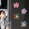 (US Local)6Pcs Butterfly Gnome Diamond Painting Fridge Magnet DIY Diamond Fridge Stickers